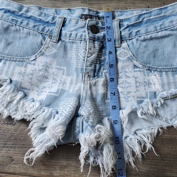 Billabong Laneway Aztec Print Cut Off Denim Shorts - Picture 8 of 10